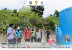 Tinjau Reservoir Koya Koso di Distrik Muara Tami, Jumat (2/2).